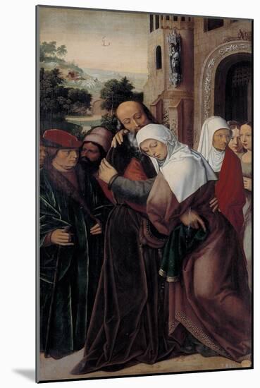 Meeting of Saints Joachim and Anne at the Golden Gate-Ambrosius Benson-Mounted Giclee Print