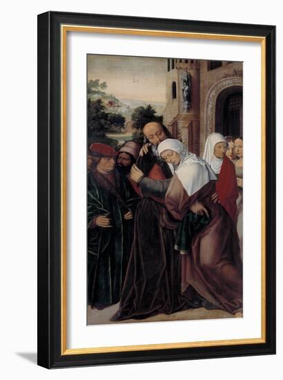 Meeting of Saints Joachim and Anne at the Golden Gate-Ambrosius Benson-Framed Giclee Print