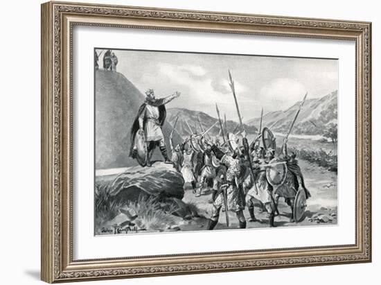 Meeting of Saxon Chiefs-G.F. Scott Elliot-Framed Art Print