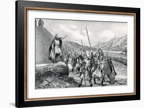 Meeting of Saxon Chiefs-G.F. Scott Elliot-Framed Art Print