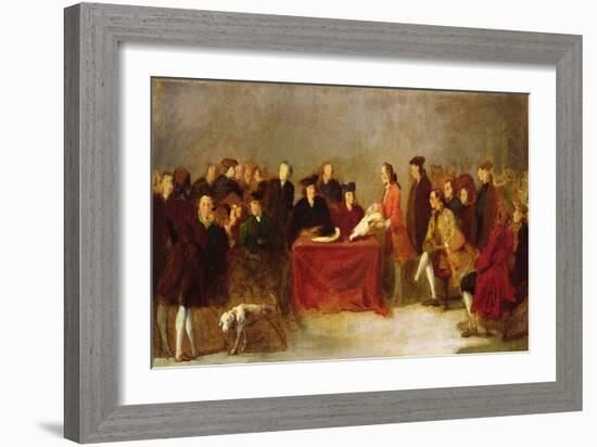 Meeting of the Academy Or, Natural History Examination in Venice (Oil on Canvas)-Italian School-Framed Giclee Print