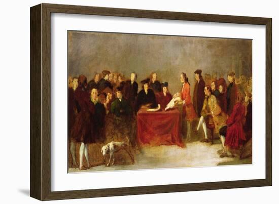 Meeting of the Academy Or, Natural History Examination in Venice (Oil on Canvas)-Italian School-Framed Giclee Print