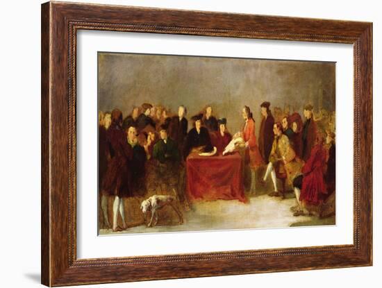 Meeting of the Academy Or, Natural History Examination in Venice (Oil on Canvas)-Italian School-Framed Giclee Print