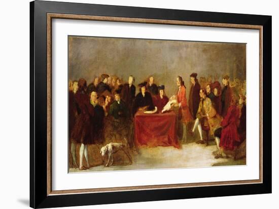 Meeting of the Academy Or, Natural History Examination in Venice (Oil on Canvas)-Italian School-Framed Giclee Print