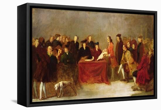 Meeting of the Academy Or, Natural History Examination in Venice (Oil on Canvas)-Italian School-Framed Premier Image Canvas