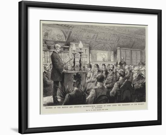 Meeting of the British and American Archaeological Society at Rome under the Presidency of the Marq-null-Framed Giclee Print
