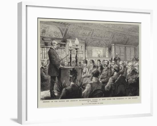 Meeting of the British and American Archaeological Society at Rome under the Presidency of the Marq-null-Framed Giclee Print