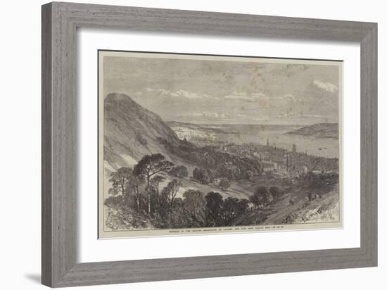 Meeting of the British Association at Dundee, the City from Balgay Hill-Samuel Read-Framed Giclee Print