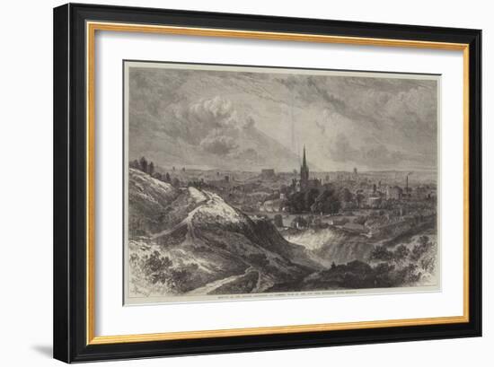 Meeting of the British Association at Norwich, View of the City from Mousehold Heath-Samuel Read-Framed Giclee Print