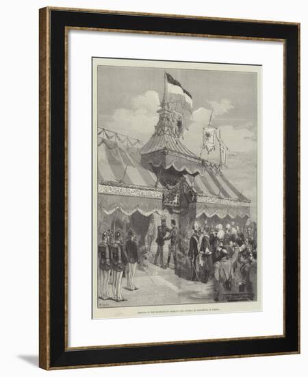 Meeting of the Emperors of Germany and Austria at Rohnstock, in Silesia-Thomas Walter Wilson-Framed Giclee Print