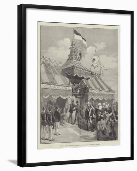 Meeting of the Emperors of Germany and Austria at Rohnstock, in Silesia-Thomas Walter Wilson-Framed Giclee Print