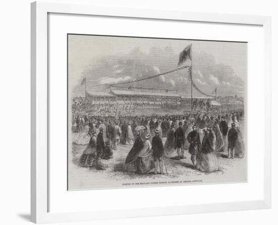 Meeting of the Highland Society (Comunn Na Feinne) at Geelong, Australia-null-Framed Giclee Print