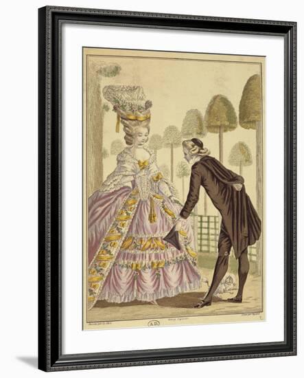 Meeting of the Knight Des Grieux and Manon Lescaut in Amiens-Sebastien Leclerc-Framed Giclee Print