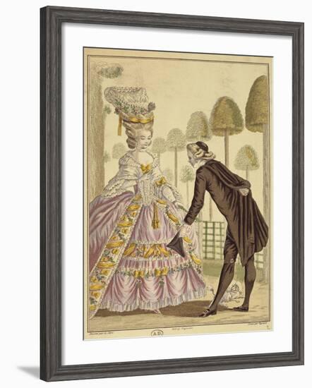 Meeting of the Knight Des Grieux and Manon Lescaut in Amiens-Sebastien Leclerc-Framed Giclee Print