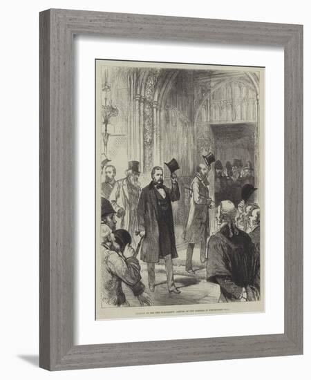 Meeting of the New Parliament, Arrival of New Members in Westminister Hall-Charles Robinson-Framed Giclee Print