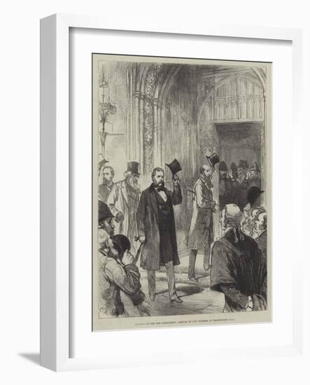 Meeting of the New Parliament, Arrival of New Members in Westminister Hall-Charles Robinson-Framed Giclee Print