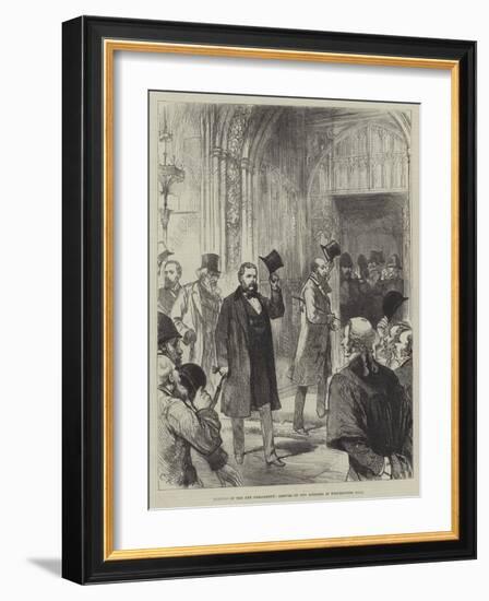 Meeting of the New Parliament, Arrival of New Members in Westminister Hall-Charles Robinson-Framed Giclee Print