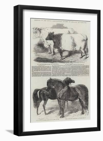 Meeting of the Royal Agricultural Society of England, at Carlisle-Harrison William Weir-Framed Giclee Print