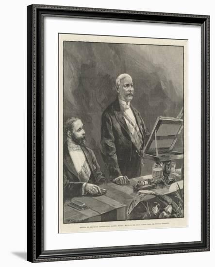 Meeting of the Royal Geographical Society-William Heysham Overend-Framed Giclee Print