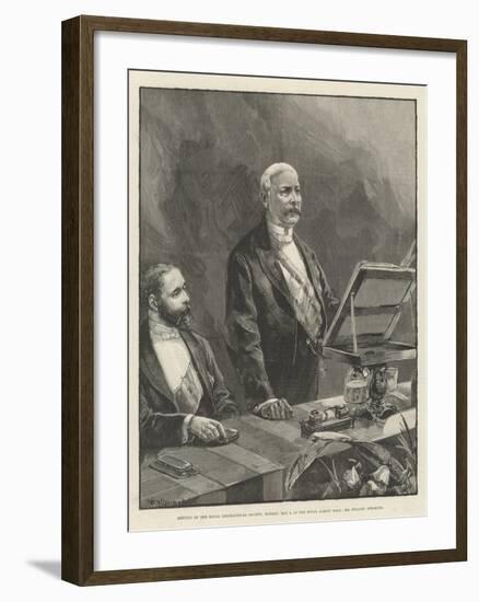 Meeting of the Royal Geographical Society-William Heysham Overend-Framed Giclee Print