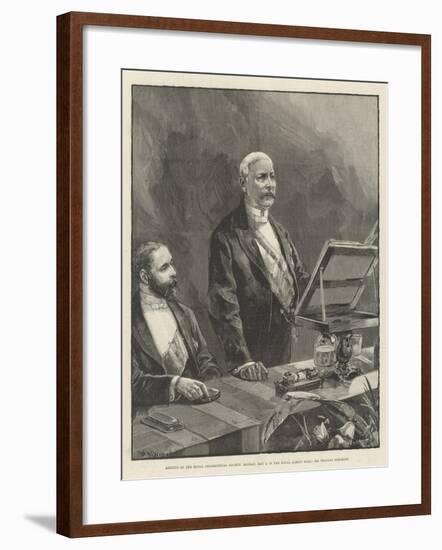 Meeting of the Royal Geographical Society-William Heysham Overend-Framed Giclee Print
