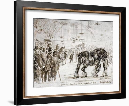 Meeting of the Shire Horse Society in Islington's Agricultural Hall, London, C1875-Frank Watkins-Framed Giclee Print