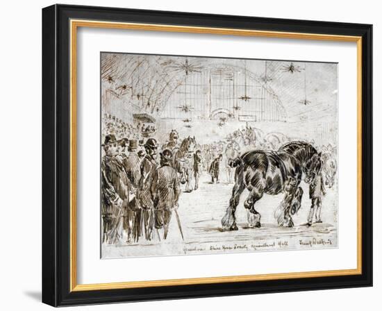 Meeting of the Shire Horse Society in Islington's Agricultural Hall, London, C1875-Frank Watkins-Framed Giclee Print