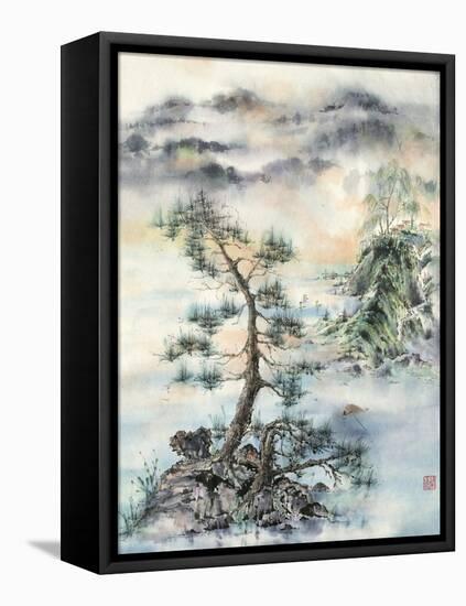 Meeting of the Wind, Nature & Man-Nan Rae-Framed Stretched Canvas