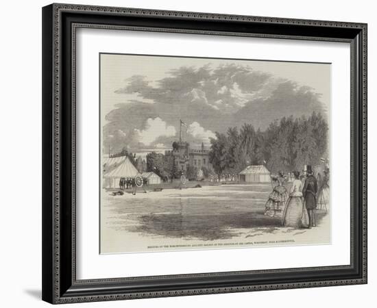 Meeting of the Worcestershire Archery Society in the Grounds of Lea Castle-null-Framed Giclee Print