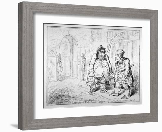 Meeting of Unfortunate Citoyens, 1798-James Gillray-Framed Giclee Print