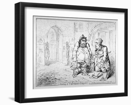 Meeting of Unfortunate Citoyens, 1798-James Gillray-Framed Giclee Print
