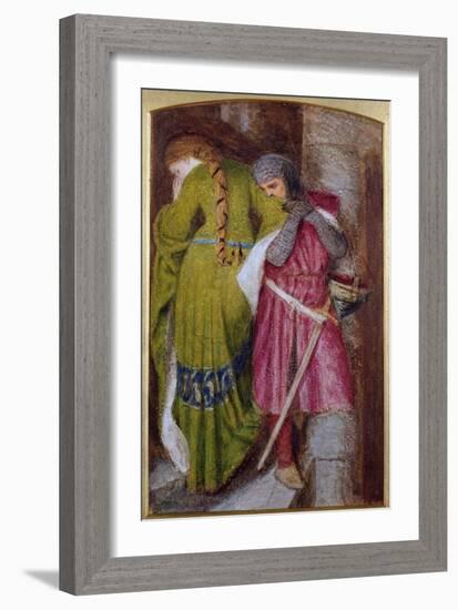 Meeting on the Turret Stair, Helellil and Hildebrand, 1864-Sir Frederick William Burton-Framed Giclee Print