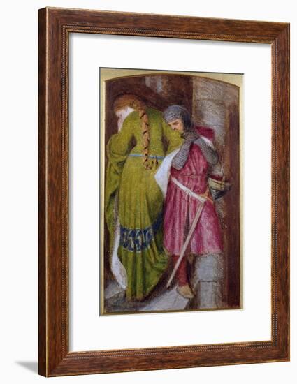 Meeting on the Turret Stair, Helellil and Hildebrand, 1864-Sir Frederick William Burton-Framed Giclee Print