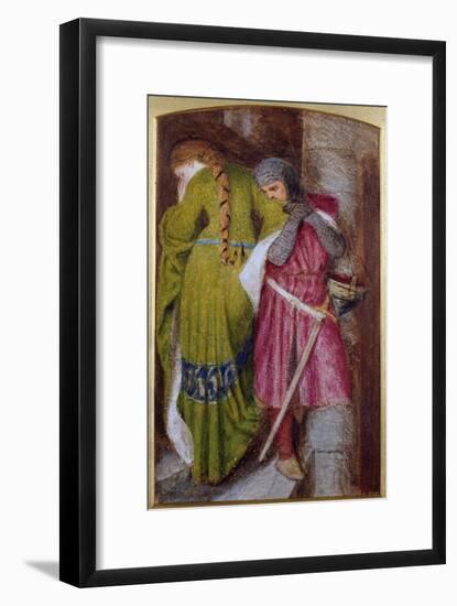 Meeting on the Turret Stair, Helellil and Hildebrand, 1864-Sir Frederick William Burton-Framed Giclee Print
