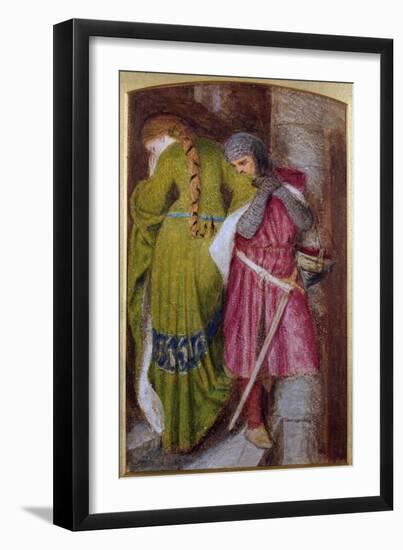 Meeting on the Turret Stair, Helellil and Hildebrand, 1864-Sir Frederick William Burton-Framed Giclee Print