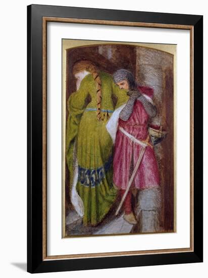 Meeting on the Turret Stair, Helellil and Hildebrand, 1864-Sir Frederick William Burton-Framed Giclee Print