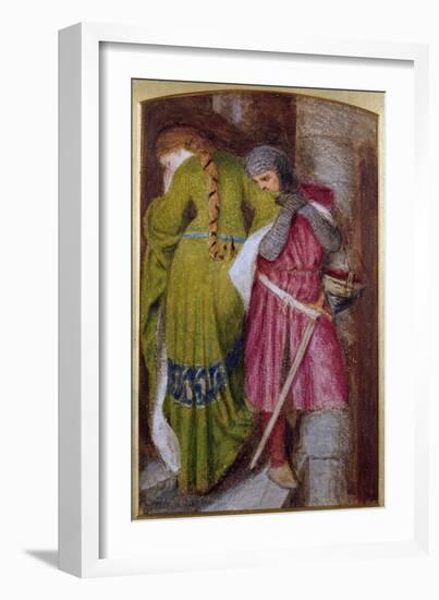 Meeting on the Turret Stair, Helellil and Hildebrand, 1864-Sir Frederick William Burton-Framed Giclee Print