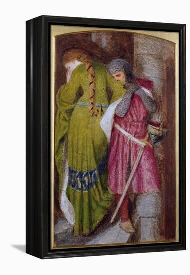 Meeting on the Turret Stair, Helellil and Hildebrand, 1864-Sir Frederick William Burton-Framed Premier Image Canvas