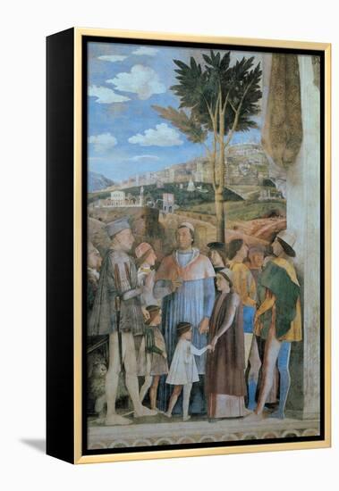 Meeting-Andrea Mantegna-Framed Stretched Canvas