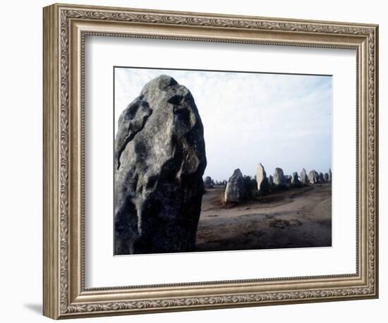 Megalithic Carnac Monuments of Kermario.-Prehistoric Prehistoric-Framed Giclee Print
