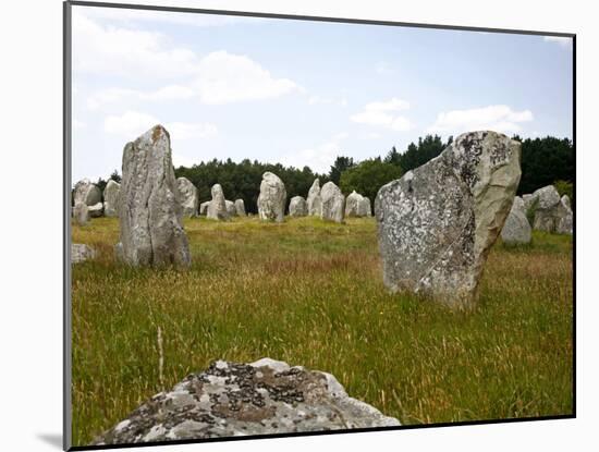 Megalithic Stones Alignments De Kremario, Carnac, Morbihan, Brittany, France, Europe-Levy Yadid-Mounted Photographic Print