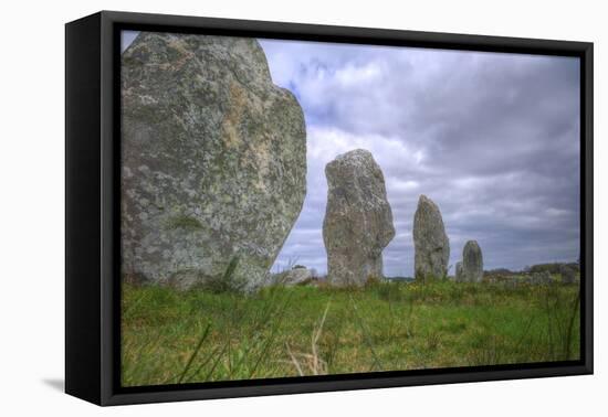 Megalithic Stones in the Menec Alignment at Carnac, Brittany, France, Europe-Rob Cousins-Framed Premier Image Canvas