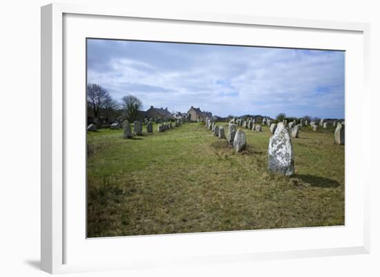 Megalithic Stones in the Menec Alignment at Carnac, Brittany, France, Europe-Rob Cousins-Framed Photographic Print