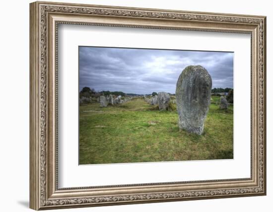 Megalithic Stones in the Menec Alignment at Carnac, Brittany, France, Europe-Rob Cousins-Framed Photographic Print