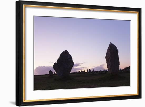 Megaliths of Alignements De Lagatjar, Camaret, Rade De Brest, Brittany, France, Europe-Markus Lange-Framed Photographic Print