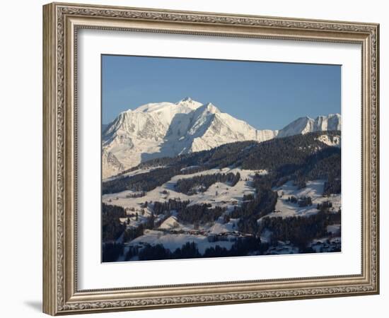 Megeve Ski Slopes, Mont-Blanc Mountain Range, Megeve, Haute-Savoie, French Alps, France, Europe-Godong-Framed Photographic Print