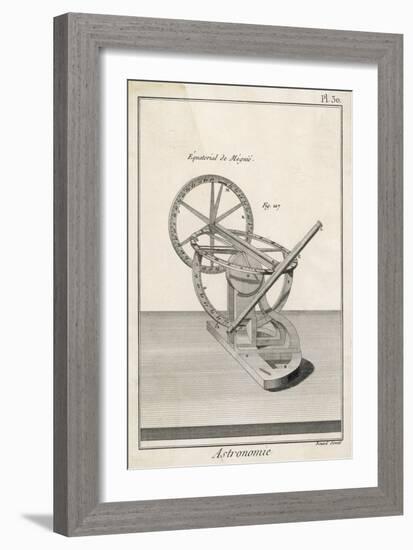 Megnie's Equatorial Telescope-Benard-Framed Art Print