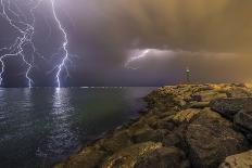 When Lightning Strikes-Mehdi Momenzadeh-Framed Premier Image Canvas