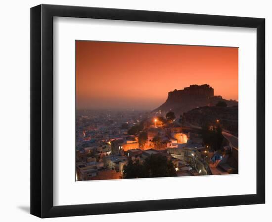 Meherangarh Fort and Town, Rajasthan, India-Walter Bibikow-Framed Photographic Print