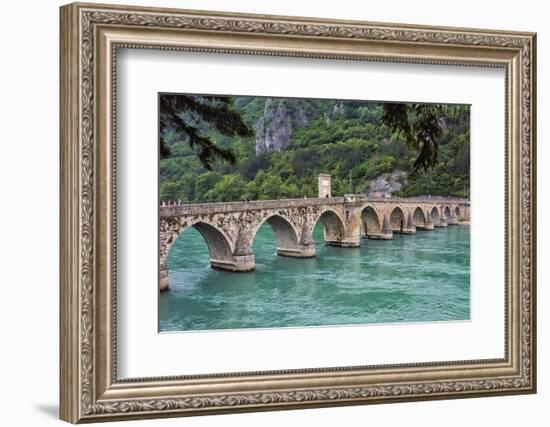 Mehmed Pasha Sokolovic Bridge on the Drina River,  Visegrad, Bosnia and Herzegovina-Keren Su-Framed Photographic Print